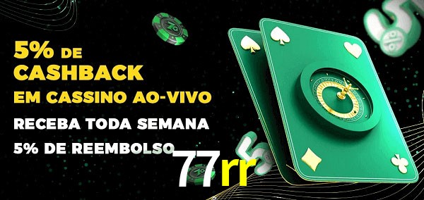 Promoções do cassino ao Vivo 77rr